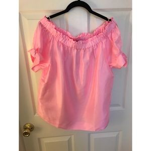 Off the Shoulder Pink Top